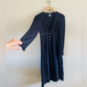 Wilfred Navy Blue Midi Dress